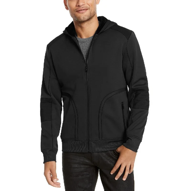 INC International Concepts Men's Overbound Hooded Jacket Black Size Extra Large - X-Large