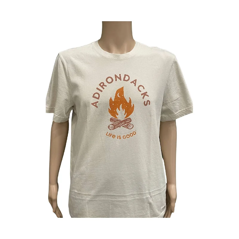 Life Is Good Men's Adirondacks Exclusive Camp Fire Tee - Putty White