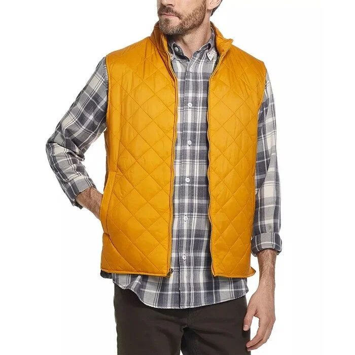 Weatherproof Vintage Men's Diamond Quilted Vest Gold Size XXX-Large