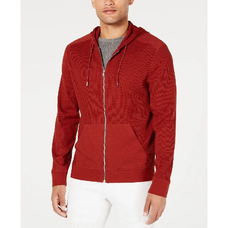 INC International Concepts Men's Zip-Front Hoodie Red Size Large