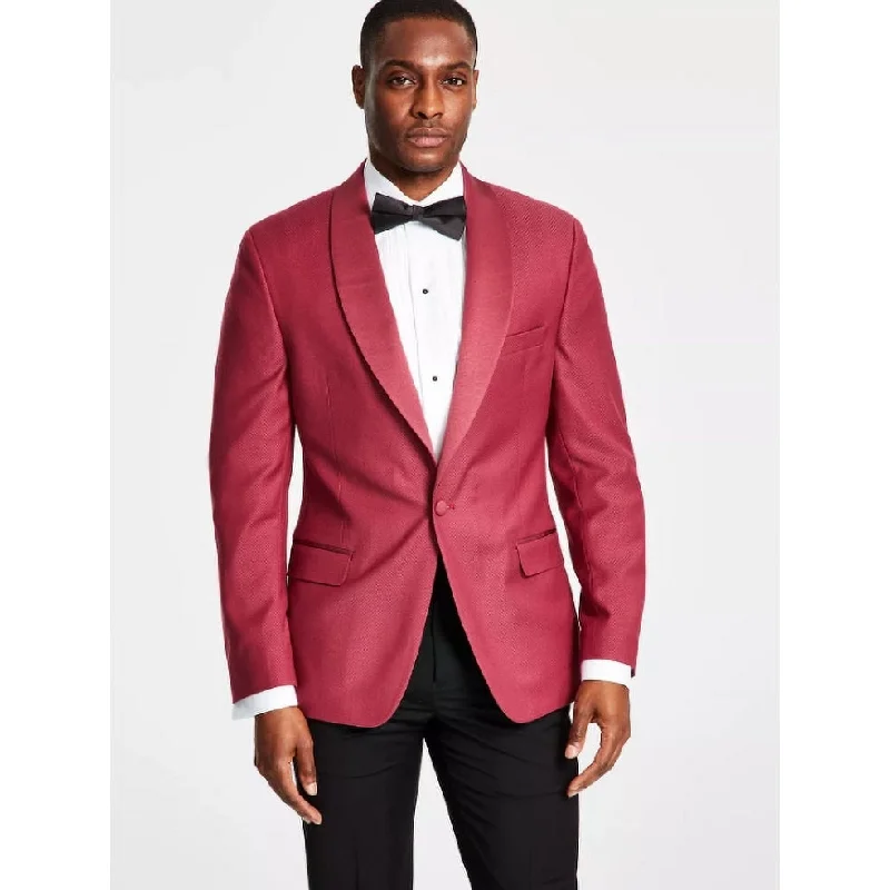 Alfani Men's Slim Fit Tuxedo Jacket Red Size 40