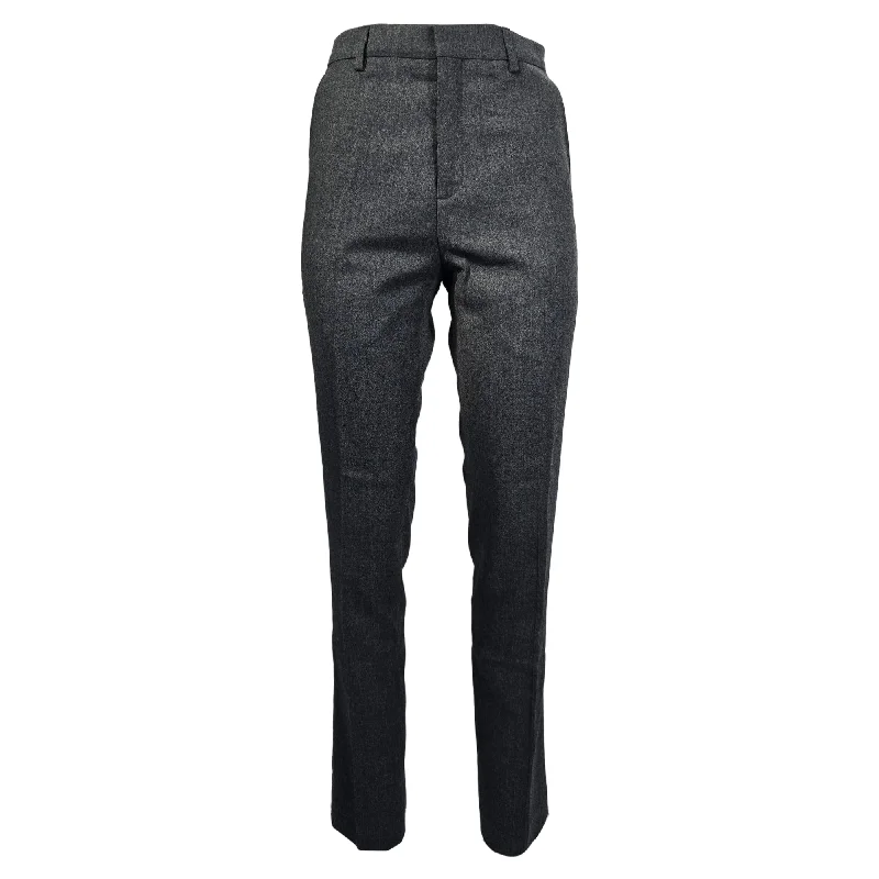 Ami Slim-Fit Trousers in Grey Wool