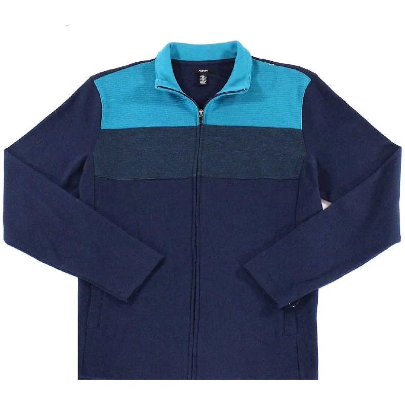 Alfani Men's Colorblocked Full-Zip Jacket Navy Size Large