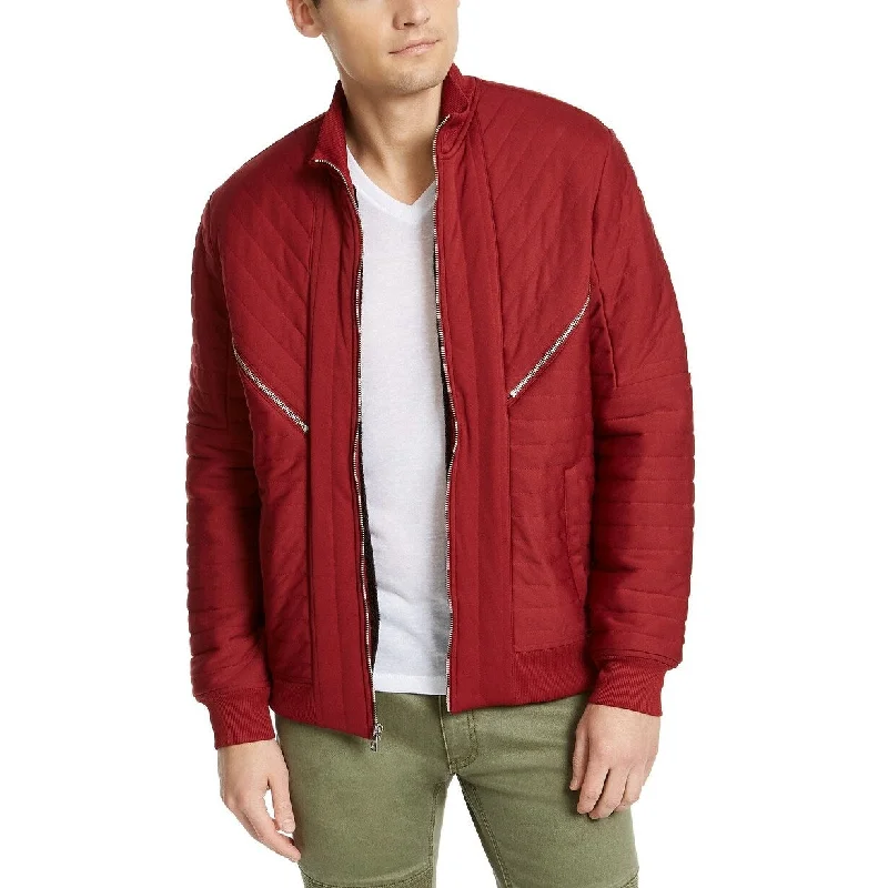 INC International Concepts Men's Burton Quilted Jacket Wine Size 3XL - 3XLarge