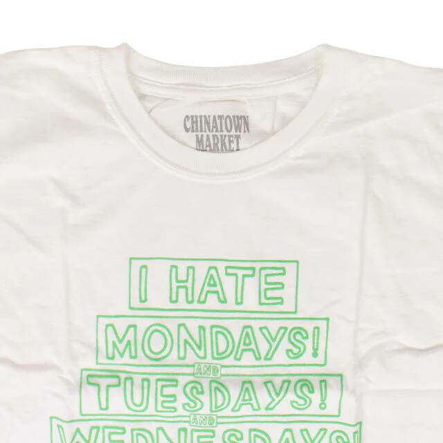 White & Green "I Hate" Short Sleeve T-Shirt