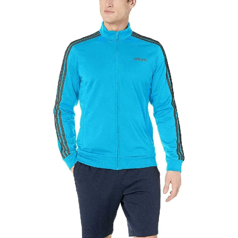 Adidas Men's Essentials 3-Stripes Tricot Track Jacket Aqua Size 2 Extra Large - XX-Large