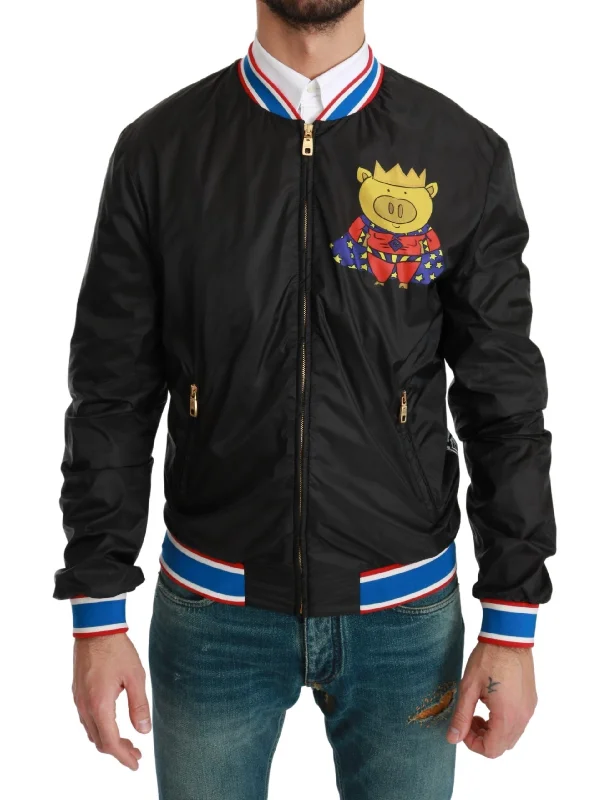 Dolce & Gabbana Elegant multi Motive Bomber Men's Jacket