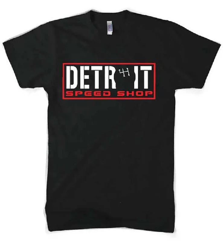 Mens Detroit Speed Shop Shifter T-shirt (Black)