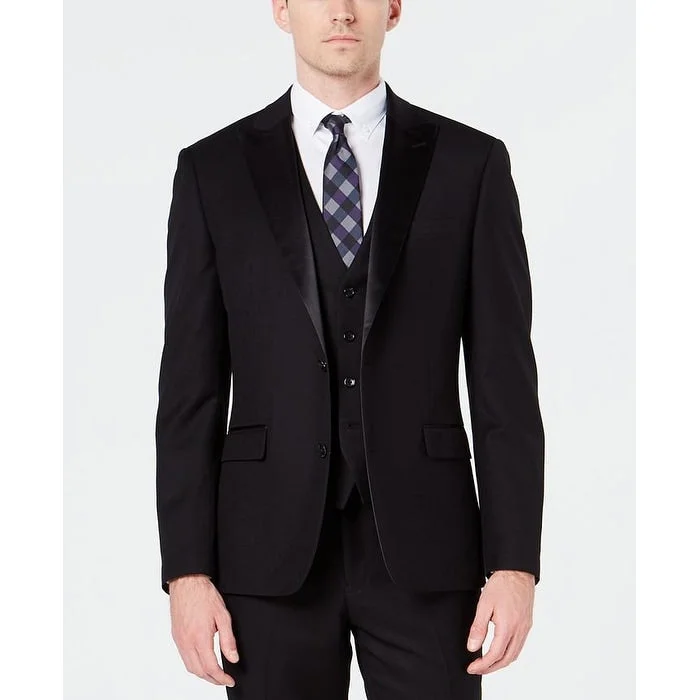 Ryan Seacrest Distinction Men's Stretch Slim Fit Tuxedo Jacket Black Size 44