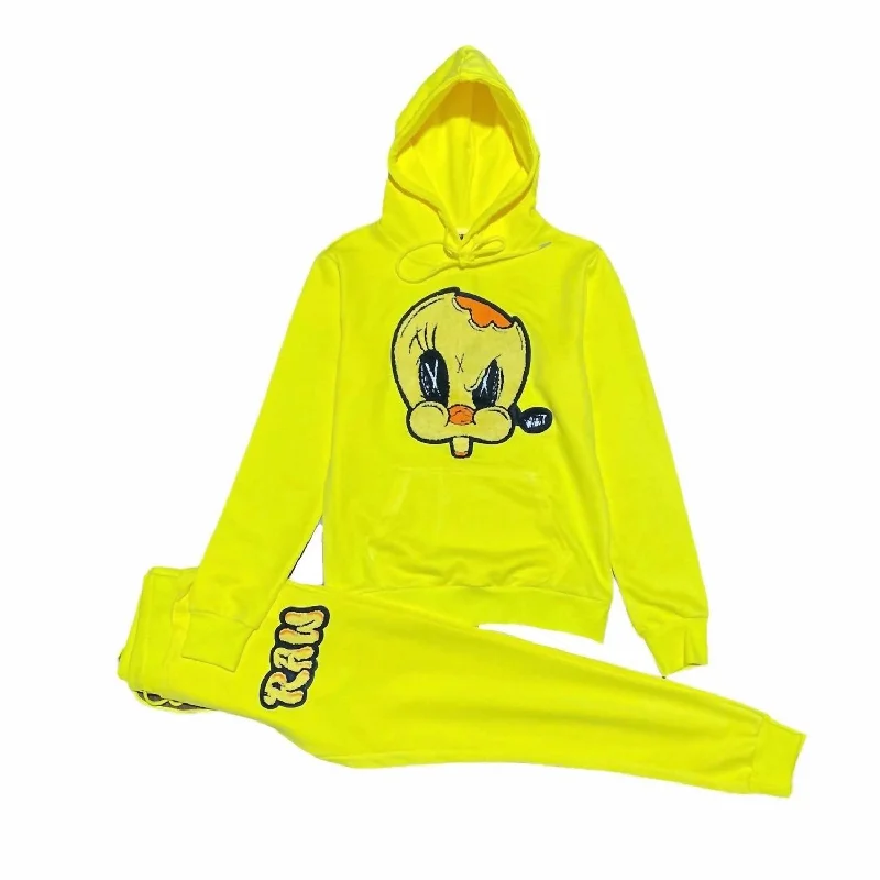 Men's Angry Bird Jogging Set In Yellow