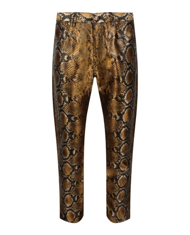 Snakeskin Print Pants