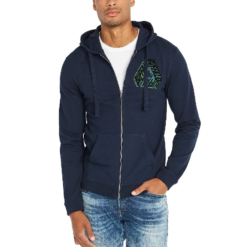 Buffalo David Bitton Men's Fugreen Zip-Front Hoodie Blue Size X-Large