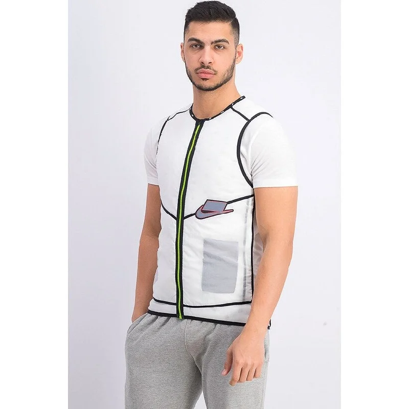 Nike Men's Aerolayer Wild Run Vest White Size Large