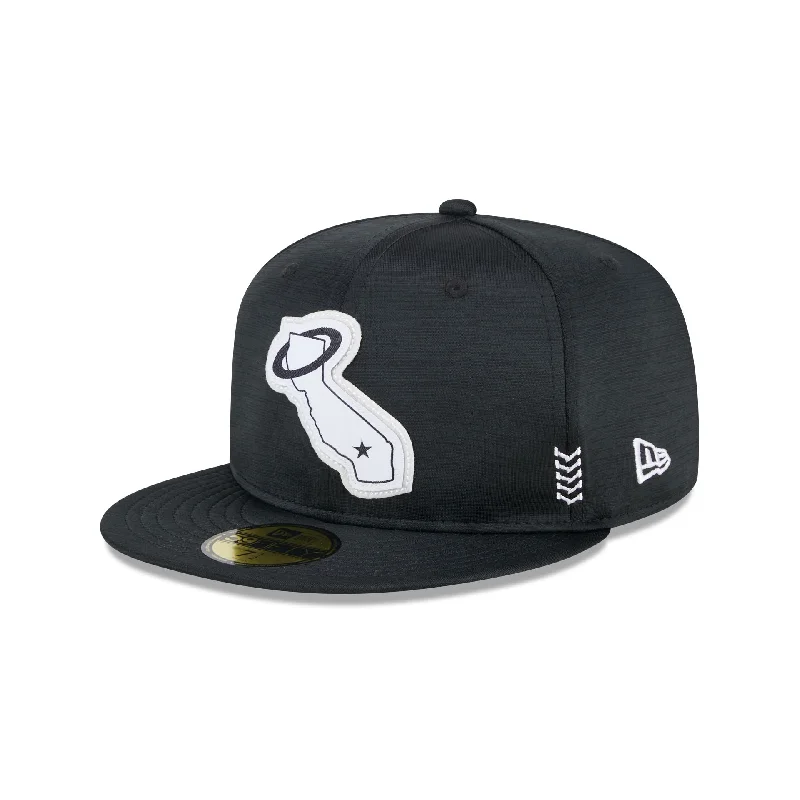 Los Angeles Angels 2024 Clubhouse Black 59FIFTY Fitted Hat