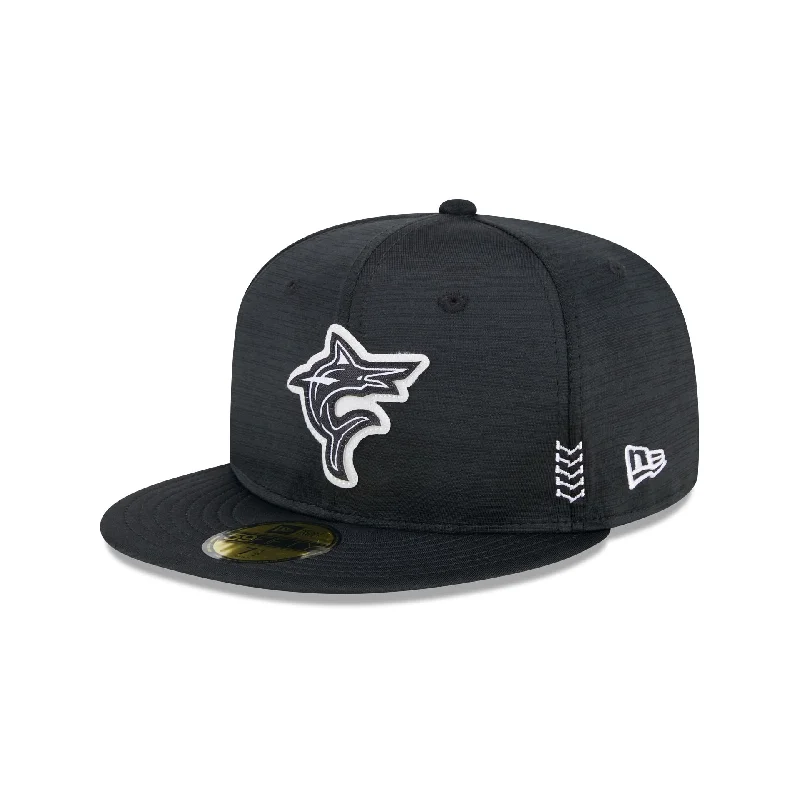 Miami Marlins 2024 Clubhouse Black 59FIFTY Fitted Hat