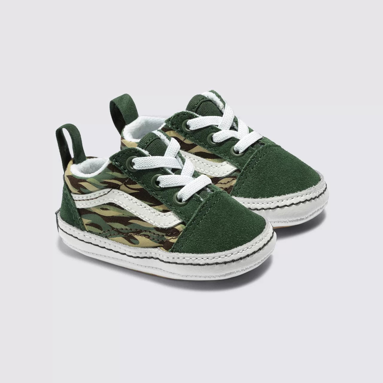 Trendy casual shoes for men-Old Skool Crib Flame Camo Green