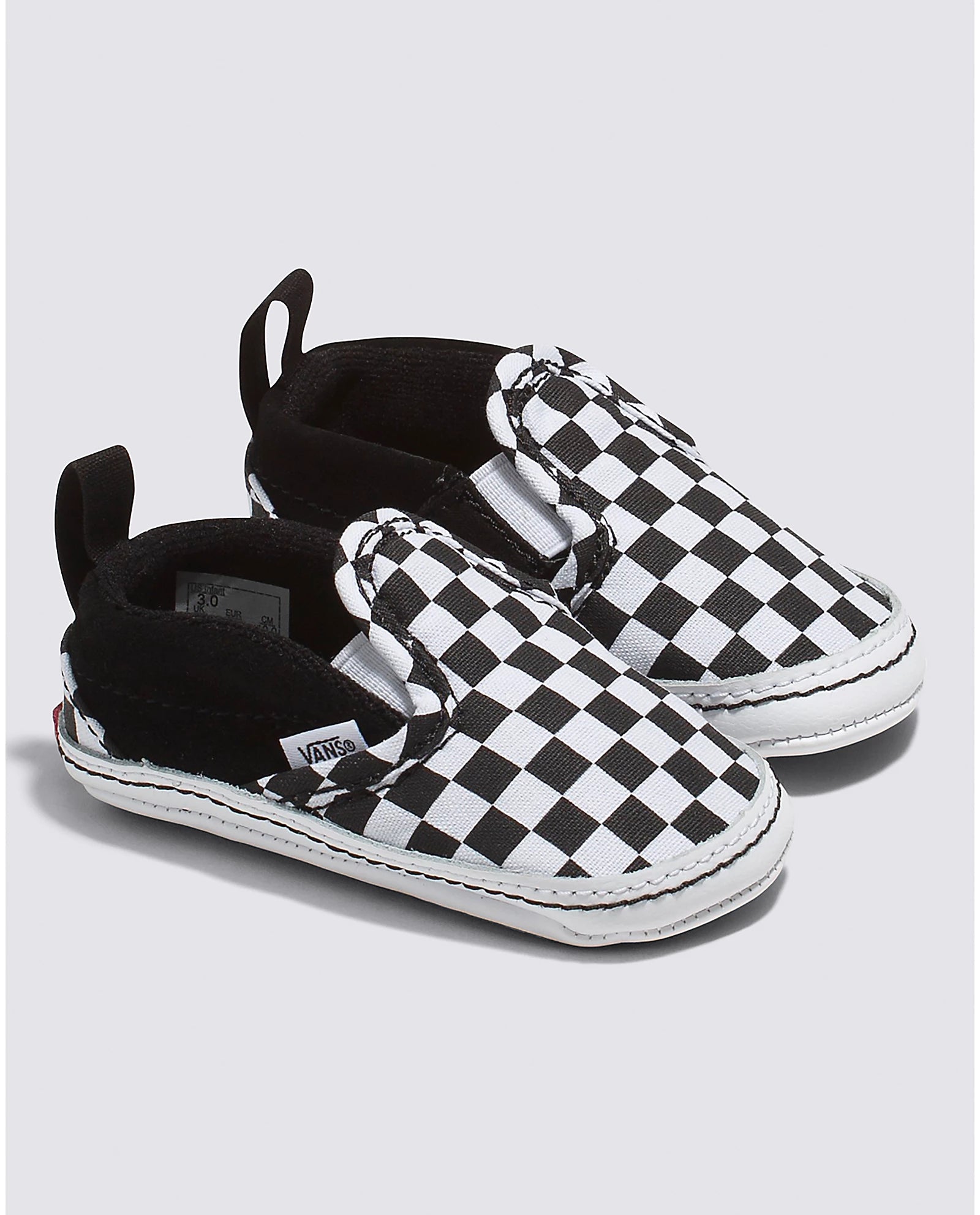 High-quality men casual sneakers-Slip On V Crib Checkerboard Black