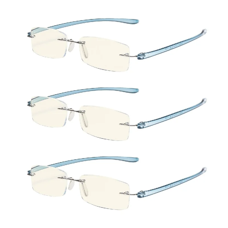 3 Pack Lightweight Blue Light Filter Reading Glasses UVCG1