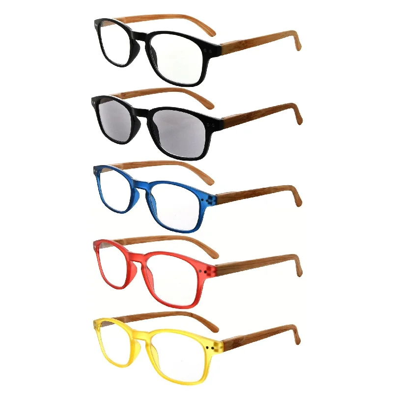 5 Pack Bamboo Pattern Reading Glasses R034