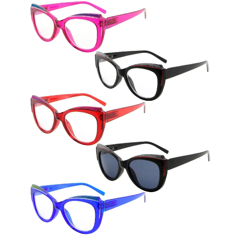 5 Pack Cat-eye Reading Glasses R2118