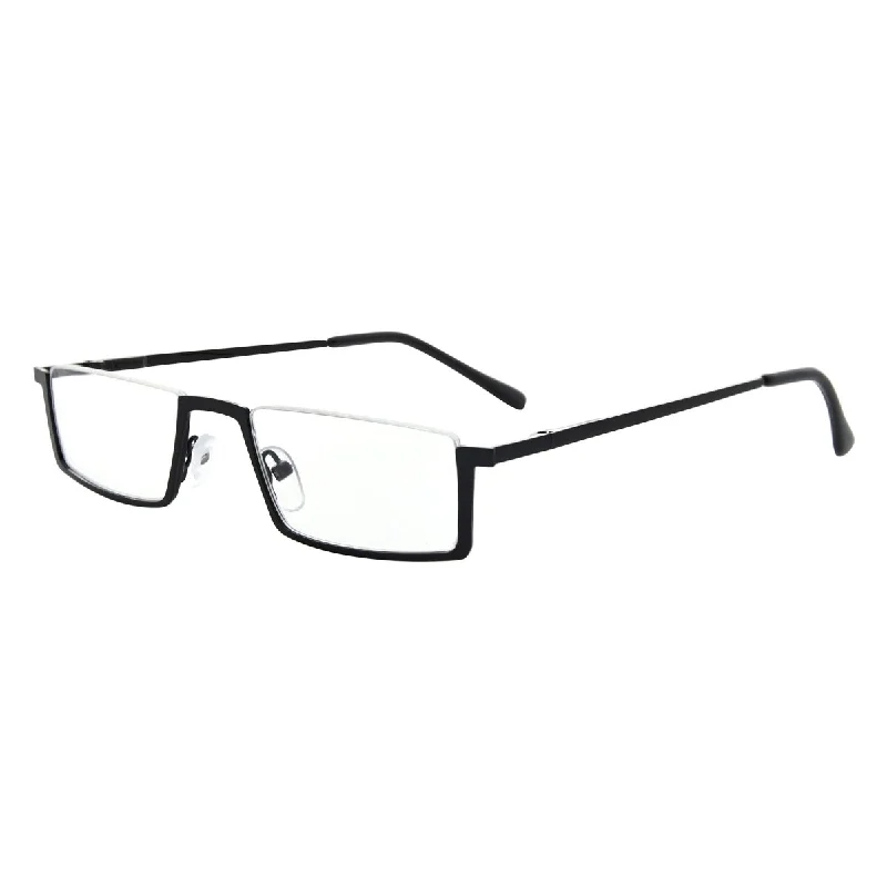 Half Rim Reading Glasses Chic Metal Readers R1613