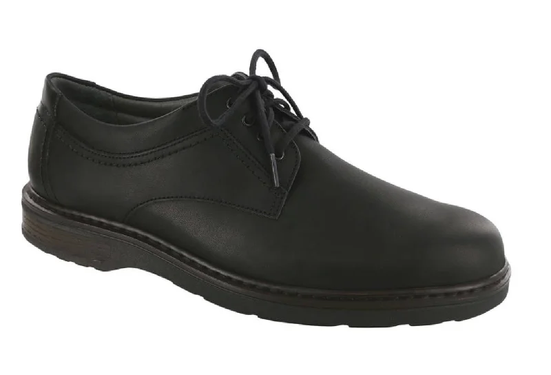 Casual leather shoes for men-Aden - Black