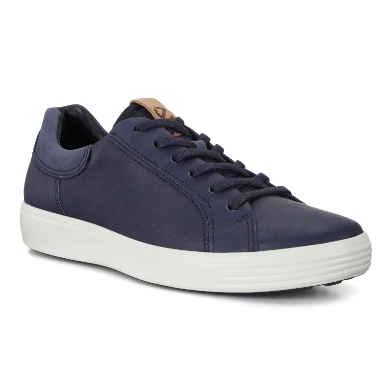 Men leather casual shoes-Soft 7 - Marine - Men's