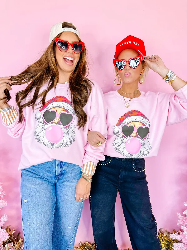 BUBBLEGUM SANTA SWEATSHIRT - PINK