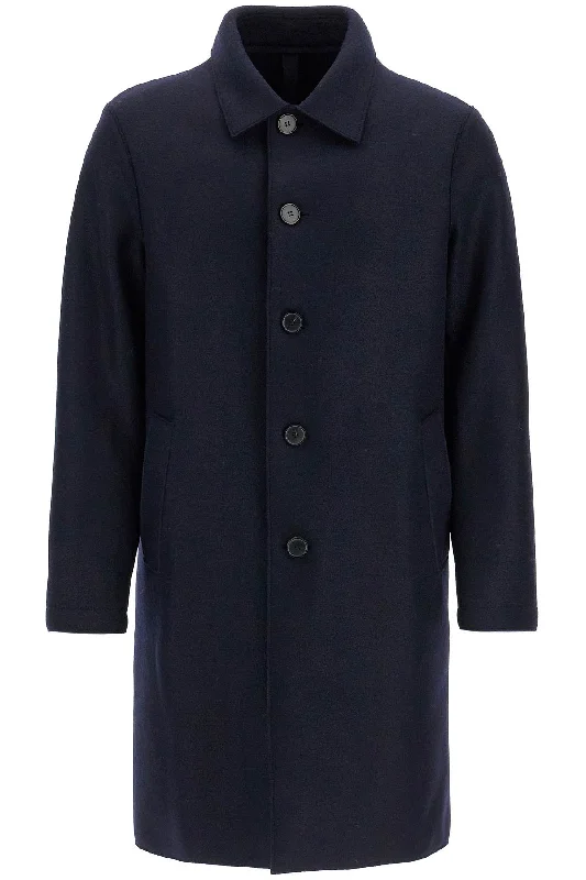 Harris Wharf London Men's Single-Breasted Pressed Wool Coat