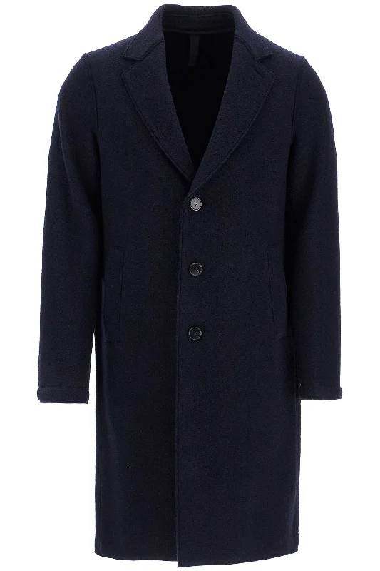 Harris Wharf London Men's Single-Breasted Wool Coat In Boiled