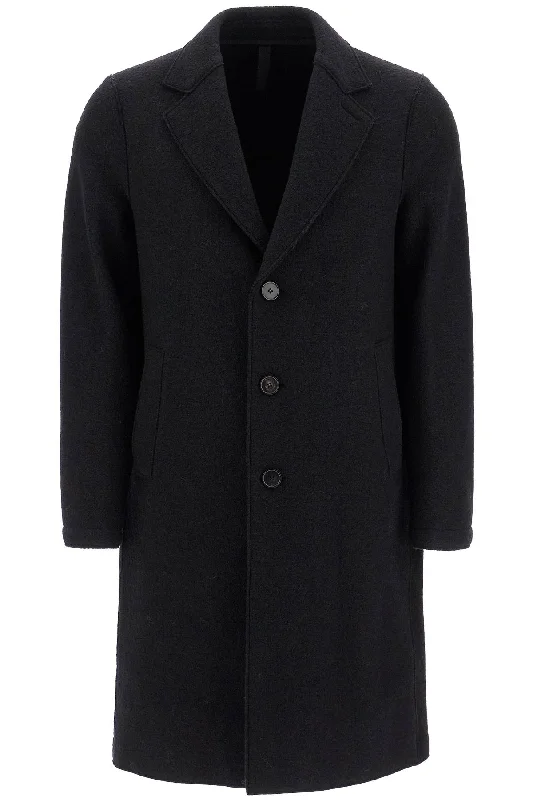 Harris Wharf London Men's Single-Breasted Wool Coat In Boiled