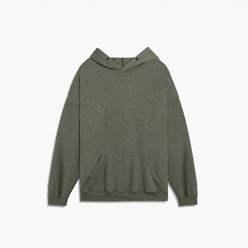 loop terry standard hoodie / washed olive heather