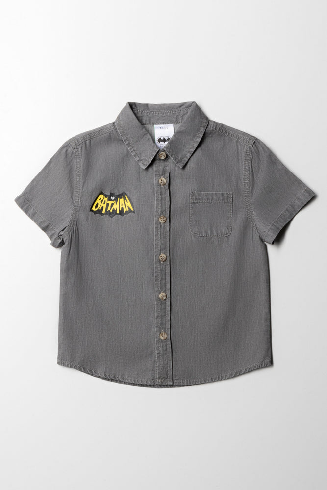 Batman Denim Shirt Grey