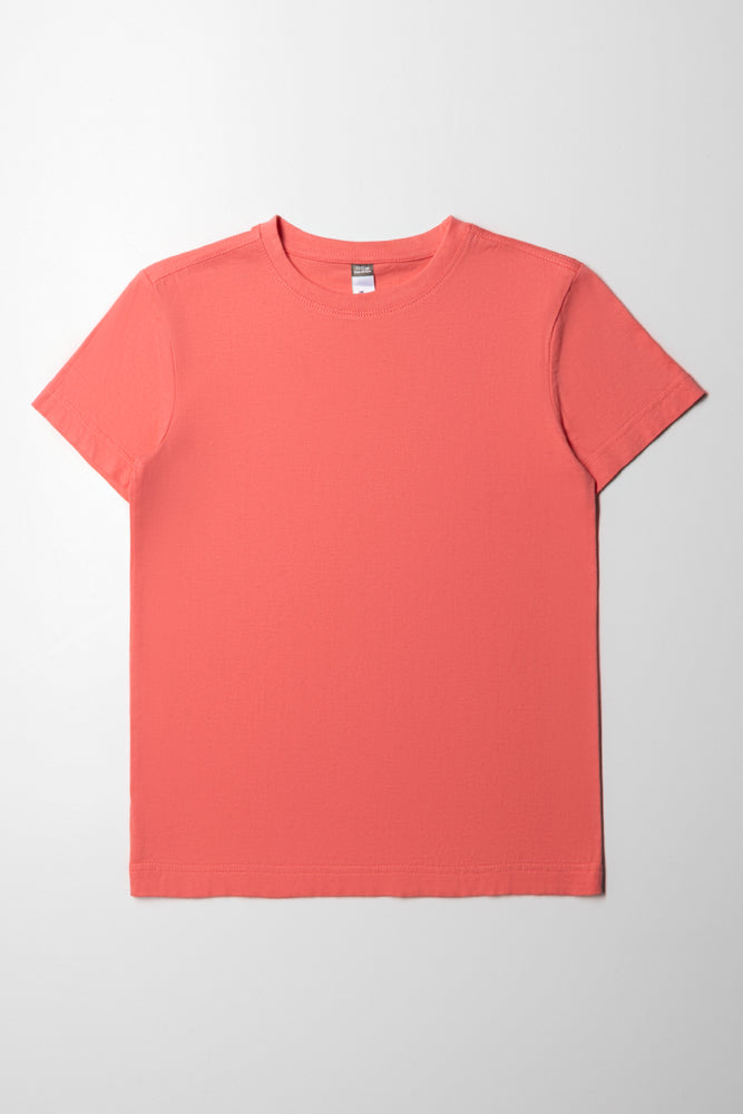 Crew Neck T-Shirt Coral