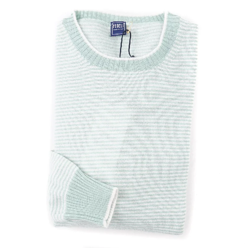 Fedeli Striped Extrafine Cashmere Sweater