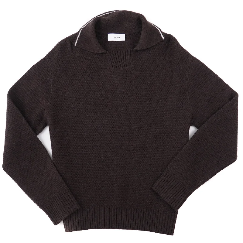 Lardini Collared Wool and Cashmere Sweater