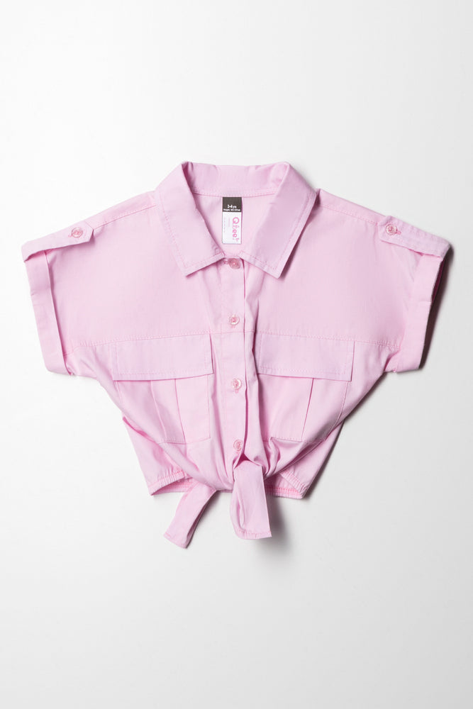 Resort Shirt Pocket Detail Pink