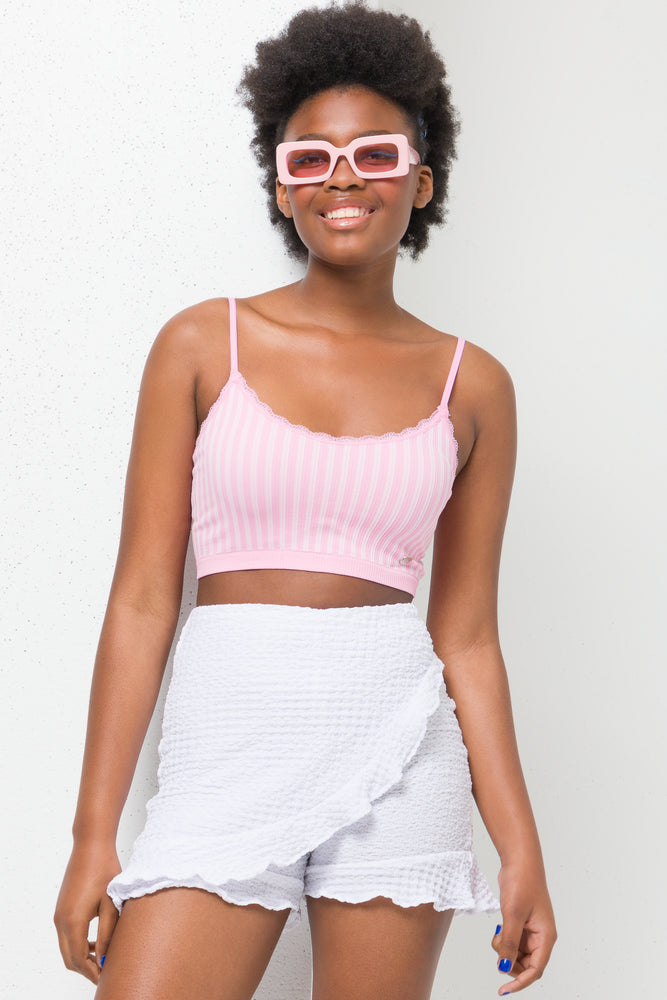 Seamless Crop Vest Pink