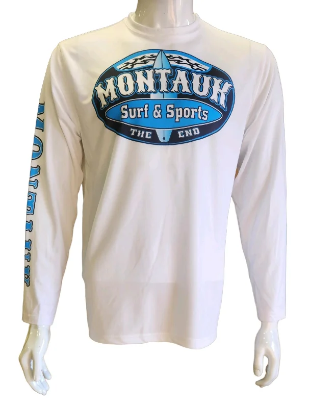 Adult Montauk Logo DriFit UV50 Long Sleeve Tee