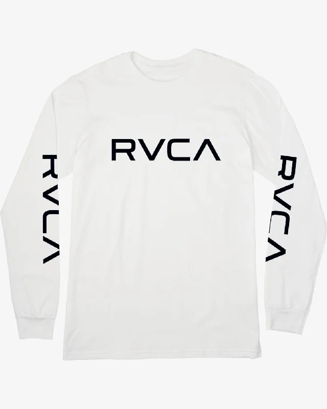 Big RVCA Long Sleeve Tee - White/Black