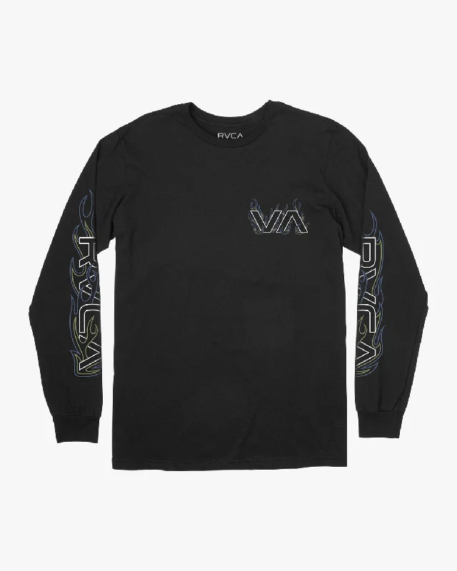 Boys Pyro Long Sleeve Tee - Black