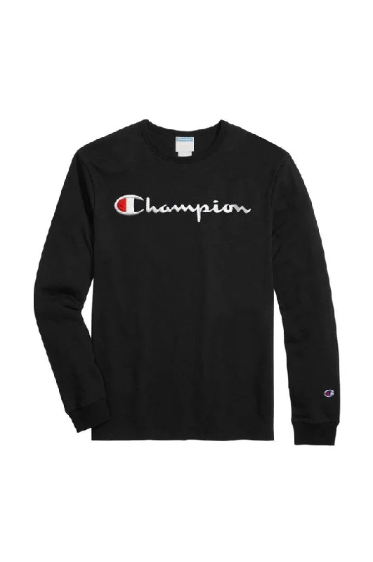 Champion Heritage Script Embroidered Long Sleeve Tee