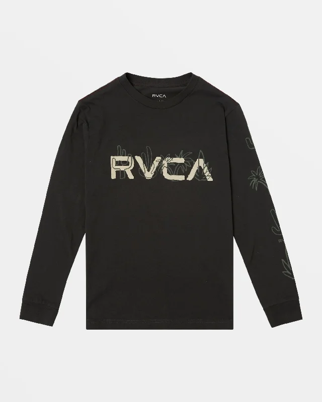 Boys Desertscape Long Sleeve Tee - Pirate Black