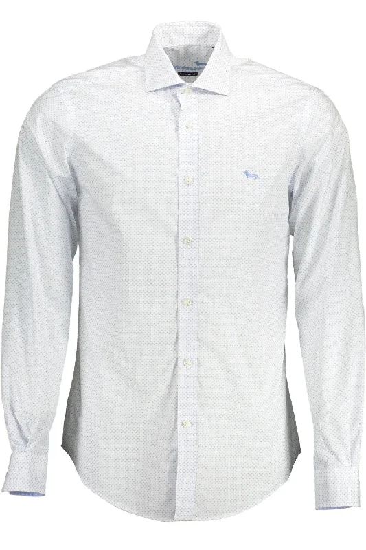 Harmont & Blaine Elegant  Cotton Shirt with Contrast Men's Detailing