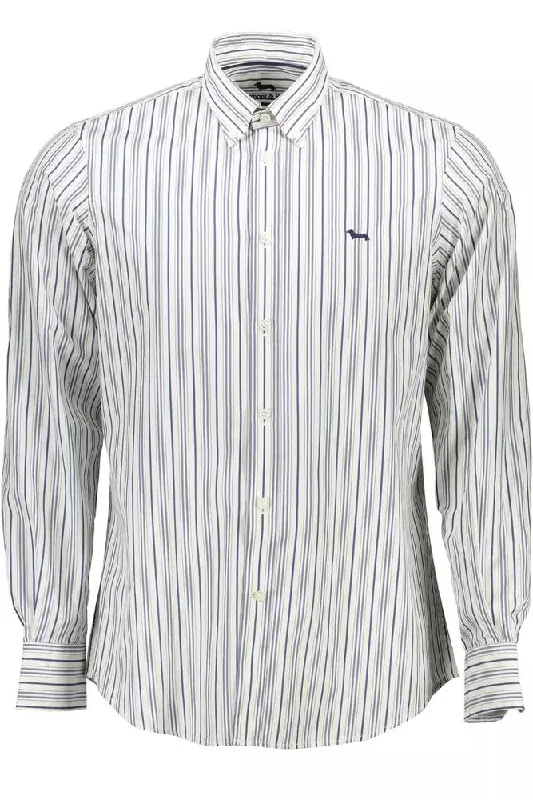 Harmont & Blaine Elegant  Cotton Shirt with Logo Men's Detail