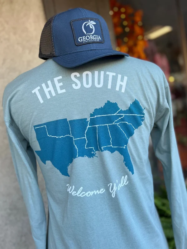 SALE Peach State Pride Welcome Y'all Long Sleeve Tee