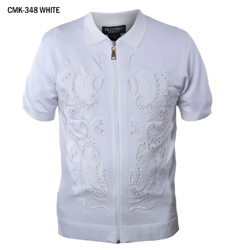 Prestige CMK-348 Short Sleeve Polo Shirt - White