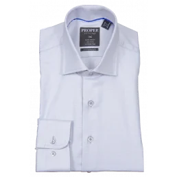 Proper Contemporary Fit Regular Cuff Pure Cotton Wrinkle Free Shirt - P205ET0R - Gray