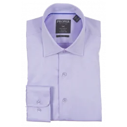 Proper Slim Fit Regular Cuff Pure Cotton Wrinkle Free Shirt - P720TTSR - Purple