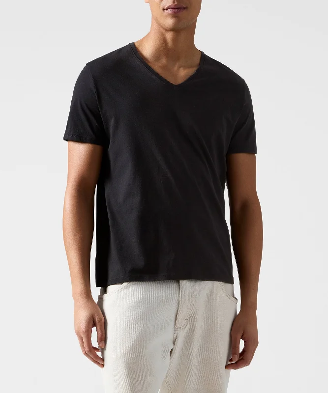 Classic Jersey V-Neck Tee - Black